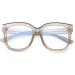 JIM HALO Blue Light Blocking Glasses for Women - Oversized Square Computer Glasses with Metal CP Temples in Gray - Buy Online on GoSupps.com
