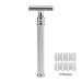 CSB Classic Double Edge Safety Razor - 3-Piece Set with Diamond Pattern Handle & 10 Blades | International Shipping - Buy Online on GoSupps.com