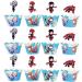 12 Pcs Spider and His Friends Cupcake Decorations Double Sided Toppers and Wrappers Superhero Decorations Boys and Girls Birthday Party Supplies