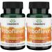 Swanson Vitamin B2 Supplement (Riboflavin) - Vitamin Supplement to Support Vision Health, Aid Thyroid Function, and Promote Energy Metabolism Support - (100 Capsules, 100mg Each) (2 Pack)