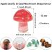 MEISO Healing Crystals 12 Pcs Agate Quartz Crystal Mushroom Shape Decor Cute Natural Healing Mushroom Decor for Meditation Chakra Balancing Reiki Yoga Garden Yard Decoration Fish Tanks Home Decor 12 Pcs (Crystal) - Buy Online on GoSupps.com