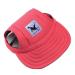 Baseball cap for pets dogs hats basecap outdoor sport sun protection Sunbonnet summer travel hat baseball cap sun hats dogs with ear holes and adjustable chin straps red XL XL red red