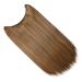 Silk-Co Hair Extensions with Rubber Band - 50cm Smooth Invisible Cord Synthetic Hair Chocolate Brown & Brown Mix for Women - Buy Online on GoSupps.com