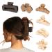 6Pcs Medium Hair Claw Clips for Thick Thin Fine Long Hair Large Cute Neutral Matte Non Slip Hair Clips Strong Hold for Women Girls(6 Pack) 6PCS Mixed - A