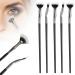 Folding Angle Scalloped Lash Brush Mascara Fan Brush for Lashes Angled Fan Shaped Eyelash Brush Lash Wand Brush Makeup Tool for Upper Lower Eye Lash (5 Pcs)