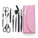 Eyebrow Grooming Kit 8 in 1 Stainless Steel Shaping Trimming Set with Travel Case All-in-one Eyebrow Grooming Tool Eyebrow Razor for Women and Men
