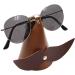 Congou Beard Holder & Nose-Shaped Glasses Stand - Funny PU Leather Desk Display - Buy Online on GoSupps.com