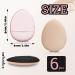 Andiker 6Pcs Drop-Shaped Finger Powder Puff Sponges - Reusable Mini Makeup Tool for Foundation and Concealer - Black and Pink A - Buy Online on GoSupps.com