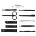 10-Part Manicure Set & Pedicure Kit - Nail Scissors Clippers & Travel Beauty Set (Black) - Buy Online on GoSupps.com
