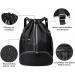 Allzbst Waterproof Gym Bag & Sports Backpack for Men & Women | Football Bag with Cord | Black Sports Bag - Buy Online on GoSupps.com