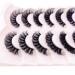 Ochilima 3D Effect Cat Eye Russian Strip Lashes - Natural Look False Eyelashes - 7 Pairs (x3) | Wispy D Curly Fluffy Lashes for Stunning Eyes - Buy Online on GoSupps.com