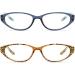 2 Pack Cat Eye Blue Light Blocking Reading Glasses for Women - 3.5x Magnification - Anti Glare UV Computer Eyeglasses - Blue & Brown - Buy Online on GoSupps.com