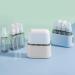 Madenia Travel Bottles Set - 50ml Clear Air Travel Containers for Cosmetics (4 Pieces) with Labels & Storage Box - Blue & Gray - Buy Online on GoSupps.com