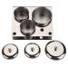 Stainless Steel Nail Art Mini Powder & Liquid Set with 3 Professional Cups Brush Holder. Rust-Resistant Enhance Your Work Image