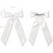 WantGor Long Tail Bow Hair Clips Hair Ribbon Bows Satin Bowknot Clip Large Hair Barrettes Cute Ponytail Holder Hair Accessories for Women Daily Party Wedding Prom (White) - Buy Online on GoSupps.com