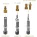 Premium 6-Part Bicycle Valve Adapter Set | Universal Pump Adapters for Balls Balloons Gymnastics & Air Mattresses - Compatible with DV SV & AV - Buy Online on GoSupps.com