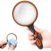 Dicfeos Magnifying Glass 10X Handheld Reading Magnifier with Cleaning Cloth-100MM Large Magnifying Lens with Non-Slip Soft Handle for Seniors Book Newspaper Reading and Kids Nature Hobby Exploration - Buy Online on GoSupps.com