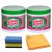 Elbow Grease Citric Acid 250g 2Pk and 1 x Microfiber Cloth & Sponge - Natural Descaler & Degreaser Cleans Stubborn Stains Removal Rust & Limescale - Countertops Appliances Elbow Grease Citric Acid - 250g