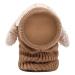 Baby Balaclava Kids Winter Warm Hat Scarf Warm Knitted Hood Hat with Double Pom Pom Design Beanie Caps for Baby Girls Boys Cute Small Bear Winter Hat E-Brown One Size