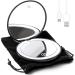 Rechargeable LED Compact Travel Mirror with 5X Magnification, 3 Light Settings, and Free Tweezers - Buy Online on GoSupps.com