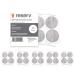 reserv 2" Round Premium Re-Usable Self Adhesive Electrode Pads for TENS/EMS Unit Fabric Backed Pads with Premium Gel (White Cloth and Latex Free) (20 Electrodes) 20 Count (Pack of 1)
