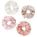 4Pcs Silk Scrunchie Silk Hair Scrunchies Mulberry Large Silk Scrunchies for Women Big Silk Scrunchies for Hair Sleep