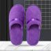 Buy Tianmao 5 Pairs Coral Fleece Closed Toe Hotel Slippers - Universal Size Perfect for Spa & Travel | Luxury Guest Slippers in Purple - Buy Online on GoSupps.com