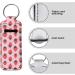 Pink Strawberry Chapstick Holder Keychain with Wristlet - Travel Lip Balm Storage - Buy Online on GoSupps.com