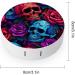 Psychedelic Skulls & Roses Contact Lens Travel Kit | Portable Cute Contact Lens Box with Mirror for Daily Outdoor Use - Buy Online on GoSupps.com