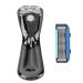 Sluff's safety razor for men single blade razor for men manual razor with six blades waterproof precise portable removable rapid cutter (black)