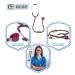 Buy Lightweight Acoustic Stethoscope for Doctors & Medical Students - Adult Size Flexible Tube Soft Ear Knobs - Micro Al in Chocolate - Buy Online on GoSupps.com