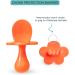 Grabease Baby Self-Feeding Utensils Spoon and Fork Set for Baby-Led Weaning - Non-Toxic Plastic with Protective Barriers - Orange - Buy Online on GoSupps.com