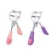 2 pieces of eyelash pliers professionally eyelash pliers exclusive eyelash curls for all eye shapes eyelashes curling tool daily accessories with silicone refill pads (pink + purple)