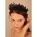 Kercisbeauty Wedding Bridal Black Hair Crown Women Handmade Boho Headpiece Pearl Hair Tiara Party Costume Jewelry - Buy Online on GoSupps.com