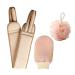 Exfoliating Bath Towel Includes Back Scrubber Bath and Thick Towel for Home Spa Light Bath Accessories Kit Pink 60x9.5cm