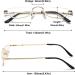 Abetos Semicircular Reading Glasses for Men & Women - Flexible Spring Hinge Half-Moon Metal Frame - Comfortable 2.5x Visual Aid for Computer & Leisure - Buy Online on GoSupps.com