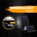 WOD ST-CKT Strong Kinesiology Tape - Black Uncut (2 Pack) | Water Resistant Hypoallergenic Sports Tape for Muscle & Joint Support - Buy Online on GoSupps.com