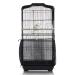 ASOCEA Adjustable Bird Cage Cover Bird Cage Seed Feather Catcher Guard Parrort Parakeet Nylon Mesh Netting Birdcage Skirt for Round Square Cages - Black (Not Include Birdcage)