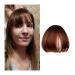 Bangs Clip in Bangs Fake Invisible Synthetic Bangs Front Fringes One Piece Straight Clip in Hair pieces Hair Extensions 3D-neat Flat Air Bangs Fake Hair Accessories for Women Curved Bangs for Daily 2 pcs K20 2M30#