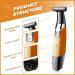 2024 Upgraded Men's Electric Shaver - Wet & Dry Full Body Washable Facial Hybrid Trimmer & Shaver Rechargeable - Orange - Buy Online on GoSupps.com