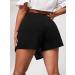 Floerns Women's Plus Size High Waisted Asymmetrical Skorts - XX-Large Black - Buy Online on GoSupps.com