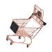 FRCOLOR Trendy Makeup Products Storage Rack Trolley Shopping Cart Iron Clothes Drying Rack 12X10.5X8CM Rose Gold