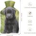 Black Labrador Hot Water Bottle | Plush Bed Warmer for Adults & Kids | 26.5x15.3cm - Buy Online on GoSupps.com
