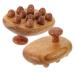 Beavorty 2 pieces Massage brush wooden body massage device Wood massage tools wooden comb Head massage combinating scalp decorative wooden ridge travel comb wooden massage comb multi -purpose comb