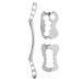 Muscle scraper highly polished 45 10 4 body massage Gua Sha scratching plate stainless steel muscle scraper for neck shoulder
