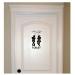 BERRYZILLA Man Woman Toilet 4u2p Bathroom Washroom WC Decal Restroom Decor Art Wall Home Kids Room Living Office Decoration Stickers