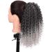 Colorfulpanda Curly Ponytail Extension | Afro Drawstring Kinky Pony Tail for Black Women | Synthetic Hairpiece Ombre Grey - 14inches - Buy Online on GoSupps.com