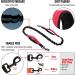 Plutus Pet Hands Free Dog Lead | Dual Handle Retractable Bungee Lead | Reflective Stitches | Adjustable Waist Lead for Medium Large Dogs - Red - Buy Online on GoSupps.com