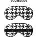 Shop Houndstooth Black Unisex Sleeping Eye Mask | Soft Adjustable Eye Mask for Better Sleep - Buy Online on GoSupps.com