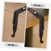 ABOOFAN 2pcs Metal Cabinet Hooks Heavy Duty Clothes Hanger Towel Hooks Metal Hook Wall Hanging Household 8.00X7.00X1.20CM Black - Buy Online on GoSupps.com